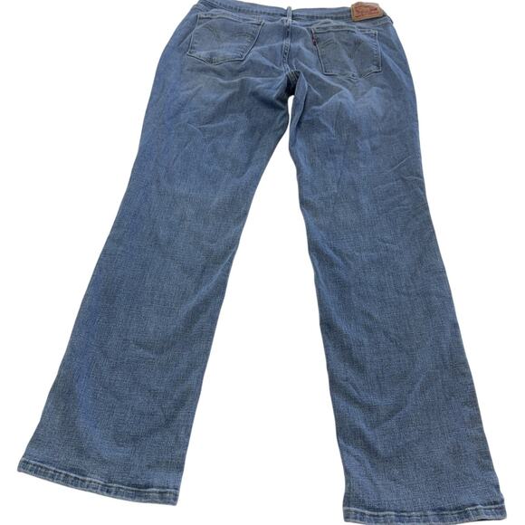 Levis Jeans Womens Size 12 Blue 505 Straight Leg Medium Wash Distressed Denim - Picture 5 of 12